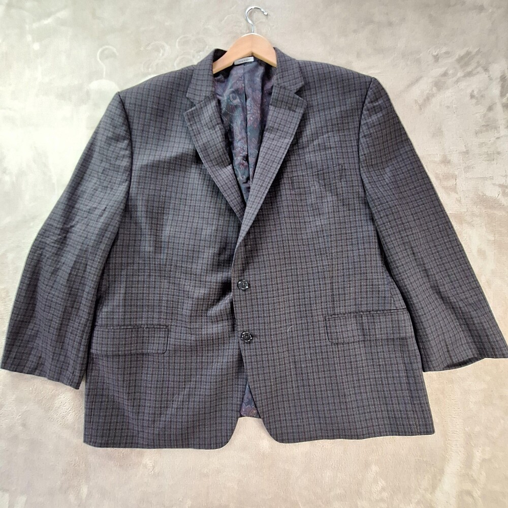 Ralph Lauren Blazer Mens 50R Wool Blend Plaid Sport Coat Jacket Classic